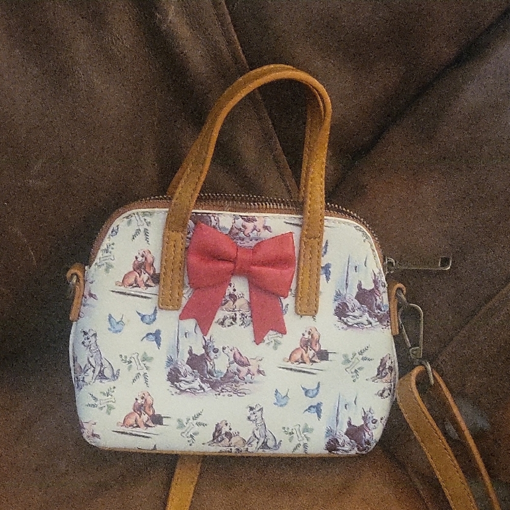 Charming Red Bow Print Handbag lady and the tramp